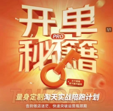 淘宝开单秘籍PRO，量身定制淘天实战陪跑计划，告别做店迷茫、快速突破运营瓶颈期（更新6月）-一米多聚合推