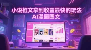 小说推文拿到收益最快的玩法，AI漫画图文-一米多聚合推