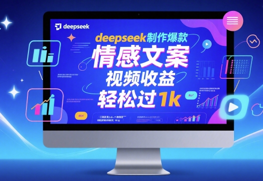 deepseek制作爆款 情感文案 视频收益 轻松过1k-一米多聚合推