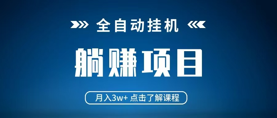 全自动挂机项目 月入3w+ 真正躺平项目 不吃电脑配置 当天见收益-一米多聚合推