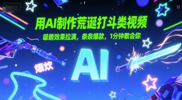 用AI制作荒诞打斗类视频，吸睛效果拉满，条条爆款，1分钟教会你-一米多聚合推