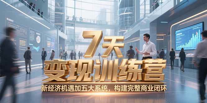 （15200期）7天咨询师变现训练营，新经济机遇加五大系统，构建完整商业闭环-一米多聚合推