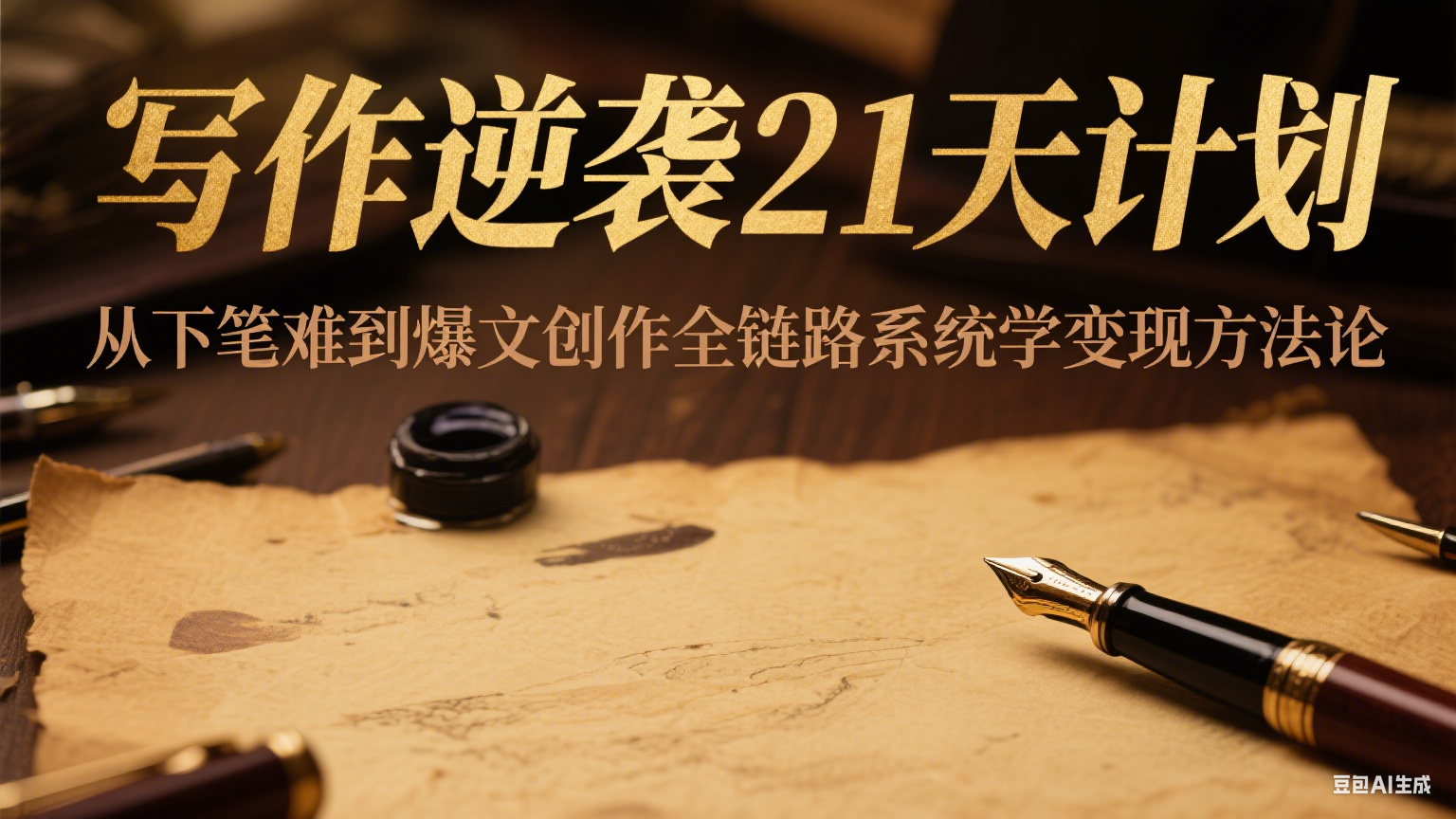 写作逆袭21天计划：从下笔难到爆文创作全链路系统学变现方法论-一米多聚合推