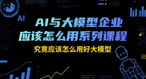 AI与大模型企业应该怎么用系列课程，究竟应该怎么用好大模型-一米多聚合推