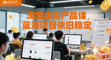 淘宝虚拟产品课，蓝海项目依旧稳定-一米多聚合推