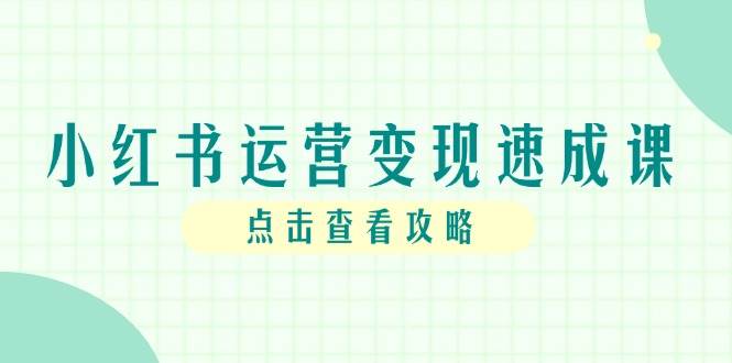 （14951期）小红书运营变现速成课，账号搭建到暴力起号，个人IP全流程指南-一米多聚合推