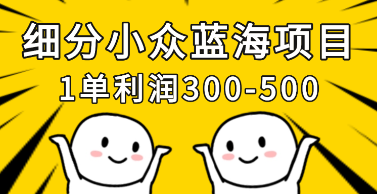 细分小众蓝海项目，一单利润300-500，每月收入稳定4w+-一米多聚合推