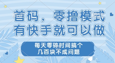 首码零撸项目，有快手就可以做，每天业务时间搞个几张不是问题【揭秘】-一米多聚合推