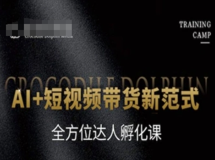 AI+短视频带货新范式，全方位达人孵化课-一米多聚合推