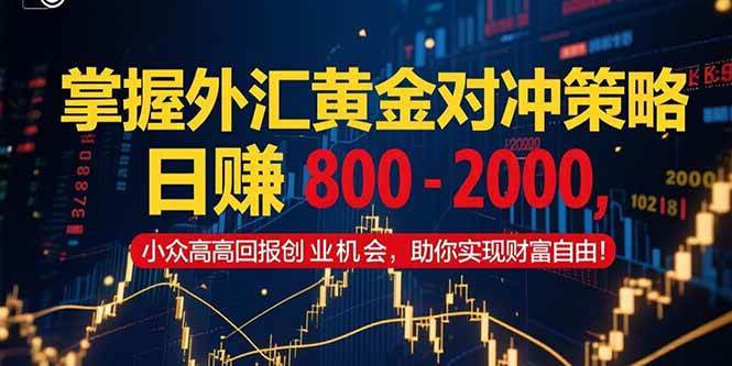 （15198期）掌握外汇黄金对冲策略，日赚 800 – 2000，小众高回报创业机会，助你实…-一米多聚合推