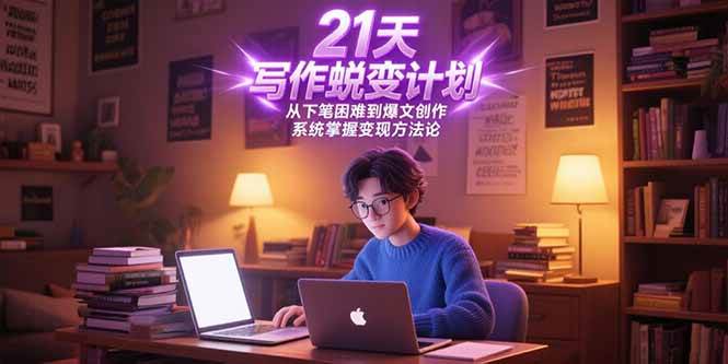 （15204期）21天写作蜕变计划，从下笔困难到爆文创作，系统掌握变现方法论-一米多聚合推