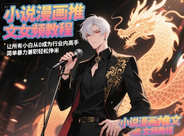小说漫画推文女频教程，让所有小白从0成为行业内高手，简单暴力兼职轻松挣米-一米多聚合推