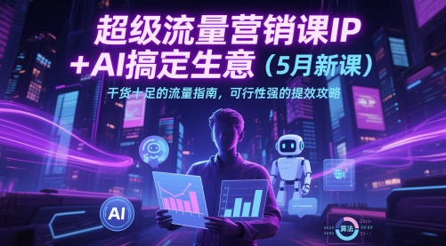 超级流量营销课IP+AI搞定生意（5月新课）干货十足的流量指南，可行性强的提效攻略-一米多聚合推