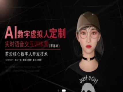 AI数字虚拟人定制，实时语音交互训练营（零基础），前沿核心数字人开发技术-一米多聚合推