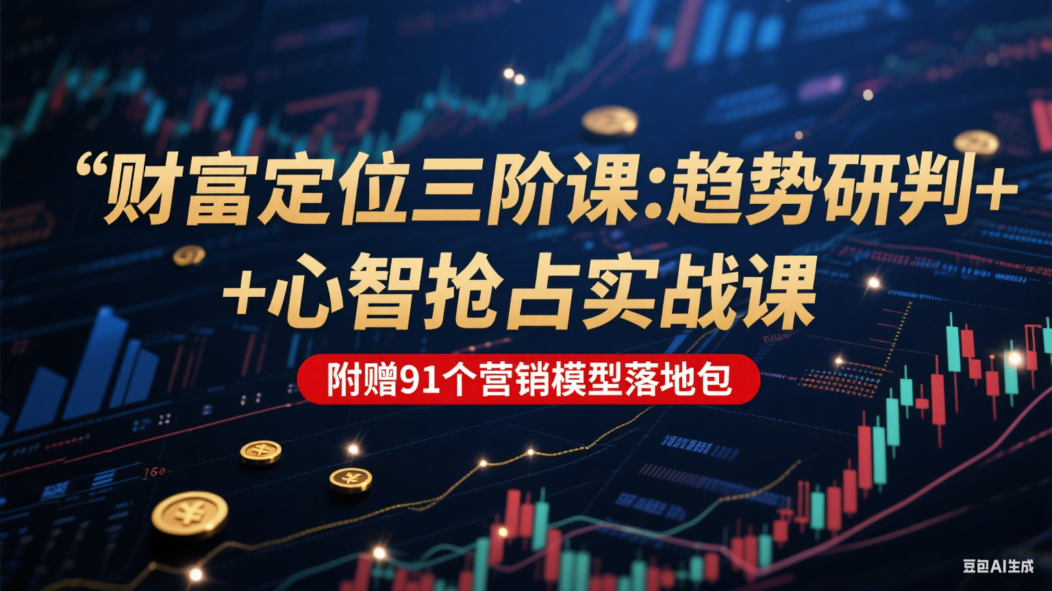 财富定位三阶：趋势研判 + 心智抢占实战课，附赠91个营销模型落地包-一米多聚合推