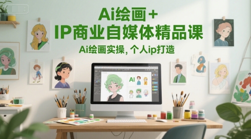 Ai绘画+IP商业自媒体精品课，Ai绘画实操，个人ip打造-一米多聚合推