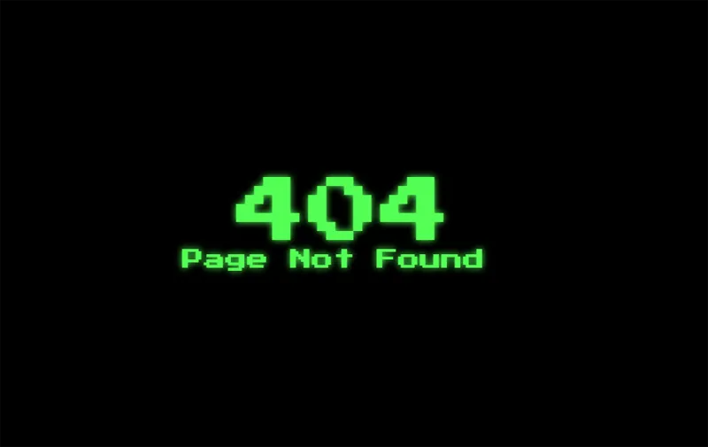 HTML黑色大气绿色发光字404错误页模板-一米多聚合推