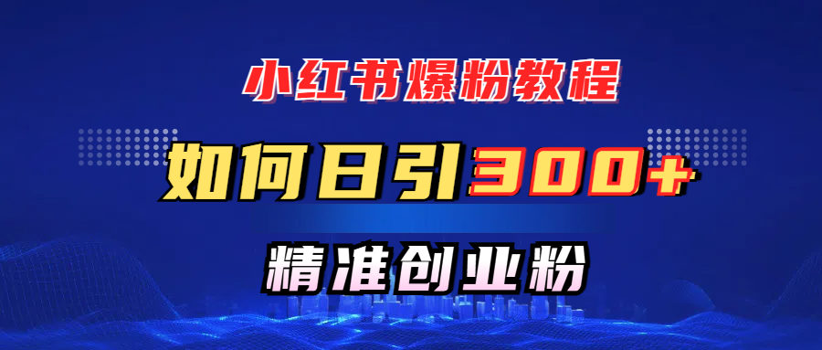 小红书如何日引300+创业粉，快速实现精准变现！-一米多聚合推