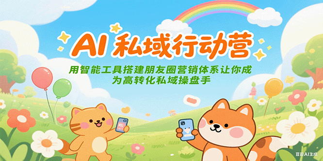 AI私域行动营：用智能工具搭建朋友圈营销体系让你成为高转化私域操盘手-一米多聚合推