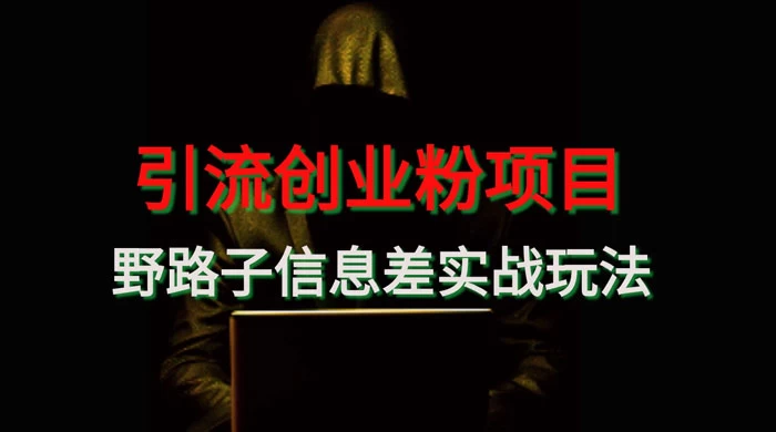 野路子信息差玩法实战教学，引流创业粉-一米多聚合推