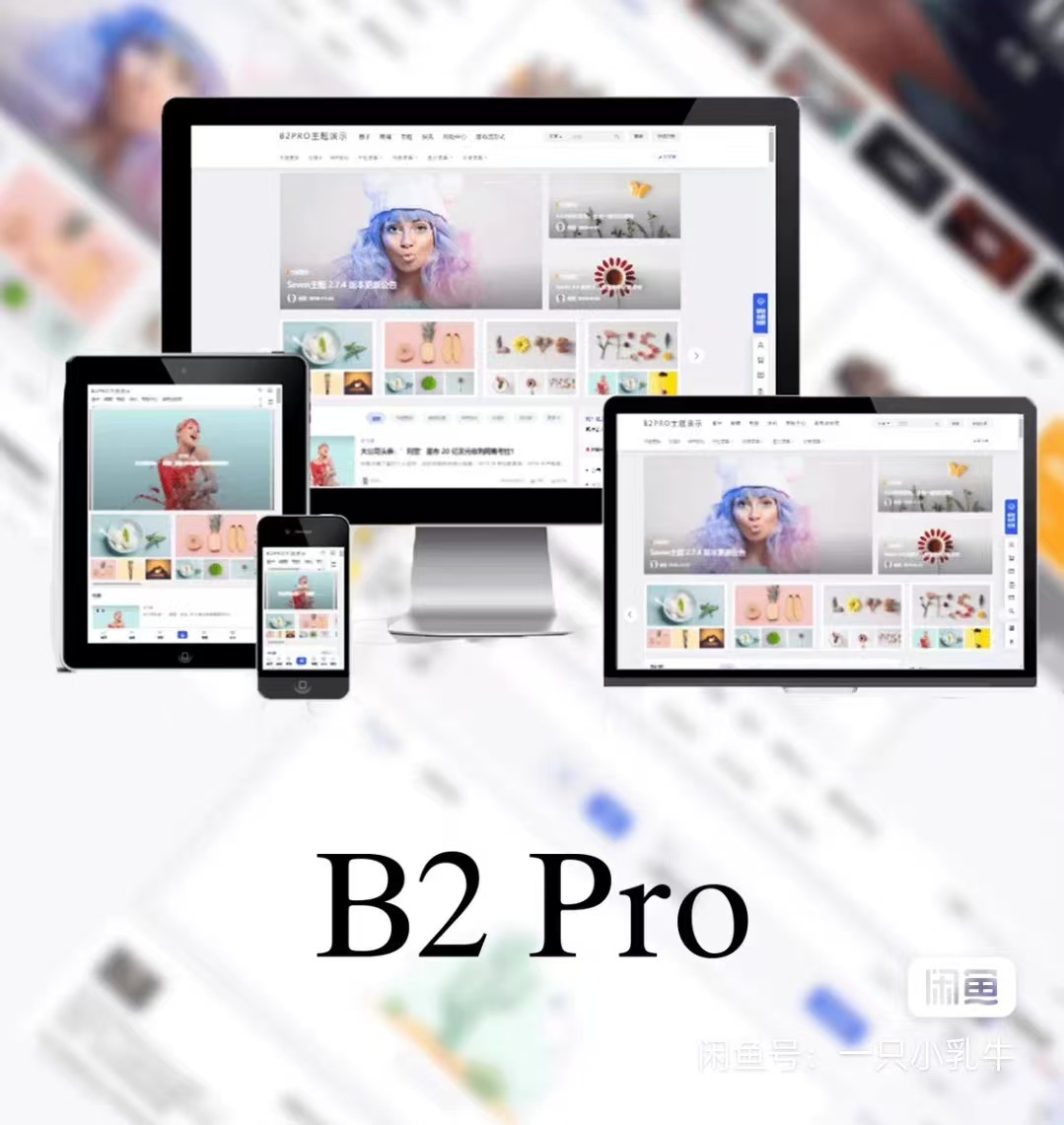 最新版7B2 PRO主题5.4.2 免授权开心版源码-一米多聚合推