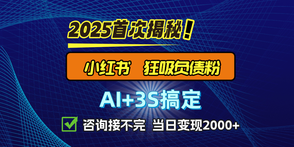 引流天花板：最新小红书狂吸负债粉思路，咨询接不断，日入2000+-一米多聚合推