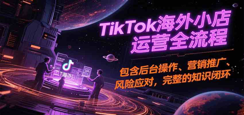 TikTok海外小店运营全流程，包含后台操作、营销推广、风险应对，完整的知识闭环-一米多聚合推