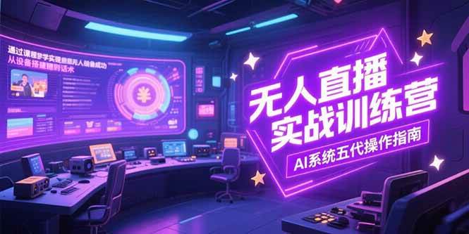 （15315期）无人直播实操训练营，从设备搭建到话术，AI系统五代操作指南(7月更新)-一米多聚合推