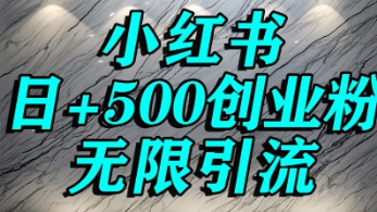 小红书无限引流创业粉，单人操作日引500+精准创业粉-一米多聚合推