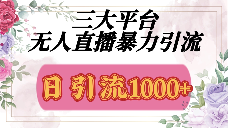 三大平台无人直播引流，吸引精准创业粉，保姆级教学-一米多聚合推