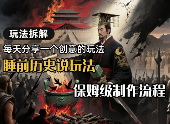 玩法拆解睡前历史说玩法，保姆级制作流程-一米多聚合推
