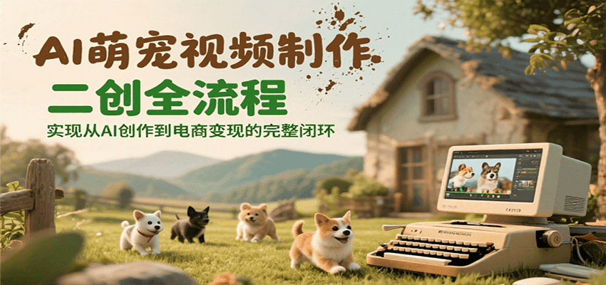 AI萌宠视频制作二创全流程，实现从AI创作到电商变现的完整闭环-一米多聚合推
