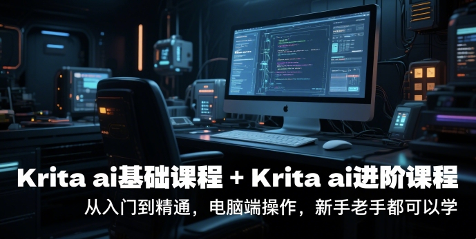 krita ai基础课程+Krita ai进阶课程，从入门到精通，电脑端操作，新手老手都可以学-一米多聚合推