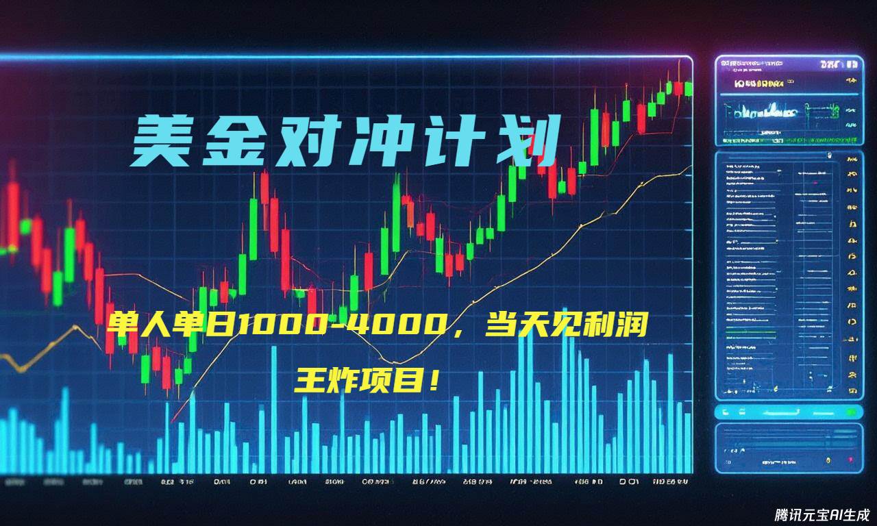 （15333期）2025年最暴力项目“美金先登计划”最新最强对冲战法，每日实际收益1K-4K-一米多聚合推