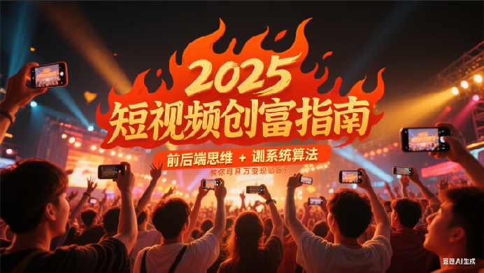 2025短视频创富指南，前后端思维 + 系统算法，教你月入过万变现路径-一米多聚合推
