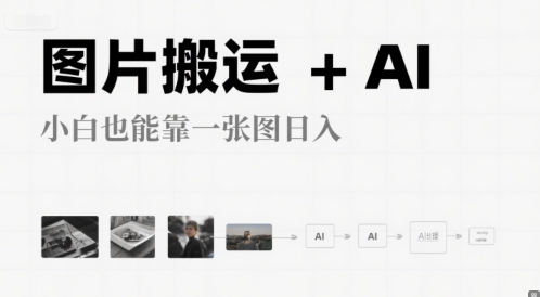 图片搬运+AI，小白也能靠一张图，日入4张-一米多聚合推